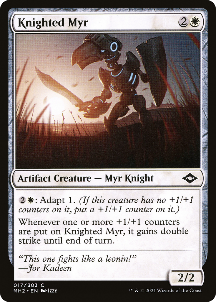 Magic: The Gathering - Knighted Myr - Modern Horizons 2