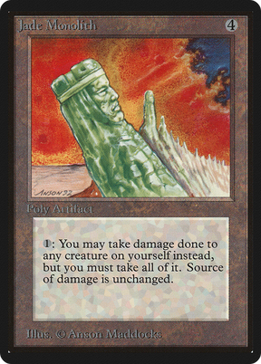 Magic: The Gathering - Jade Monolith - Limited Edition Beta
