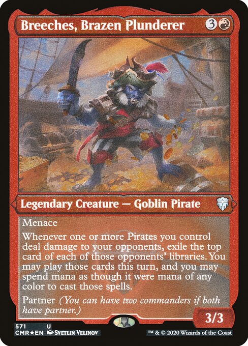 Magic the Gathering - Breeches, Brazen Plunderer Foil - Commander Legends