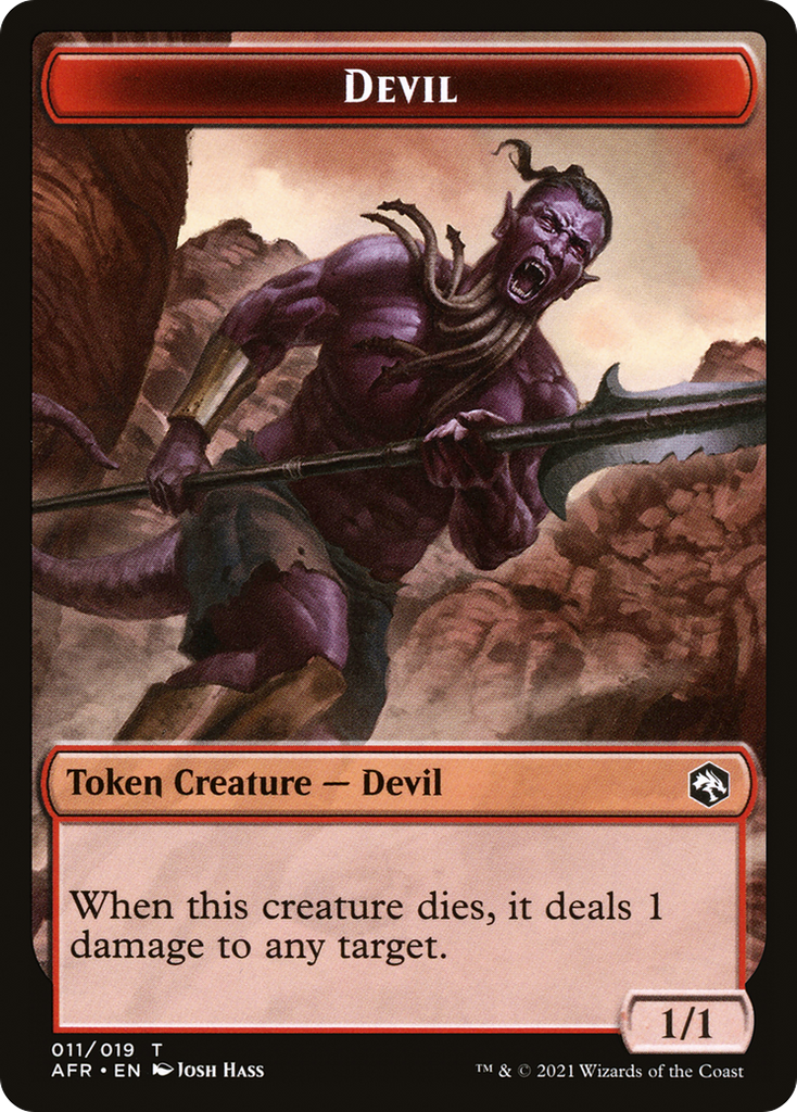 Magic: The Gathering - Devil Token - Adventures in the Forgotten Realms Tokens