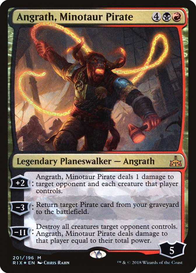 Magic the Gathering - Angrath, Minotaur Pirate Foil - Rivals of Ixalan