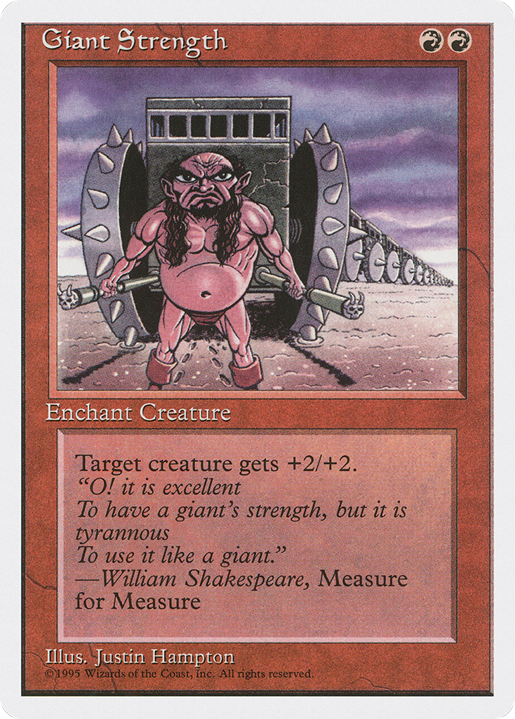 Magic: The Gathering - Giant Strength - Fourth Edition