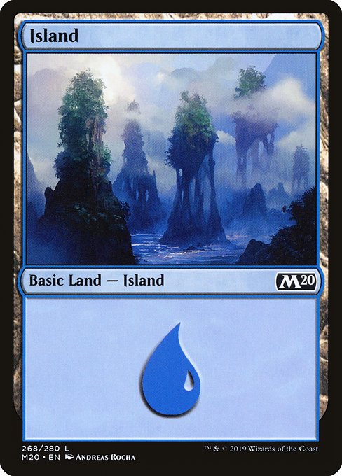 Magic the Gathering - Island #268 Foil - Core Set 2020