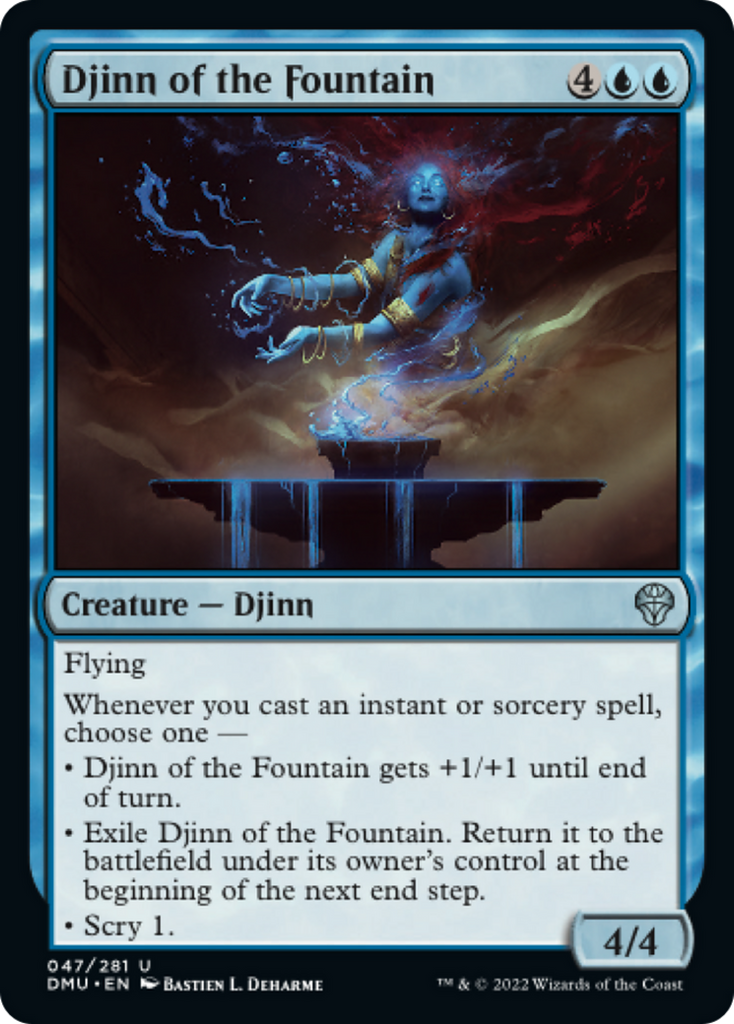 Magic: The Gathering - Djinn of the Fountain Foil - Dominaria United