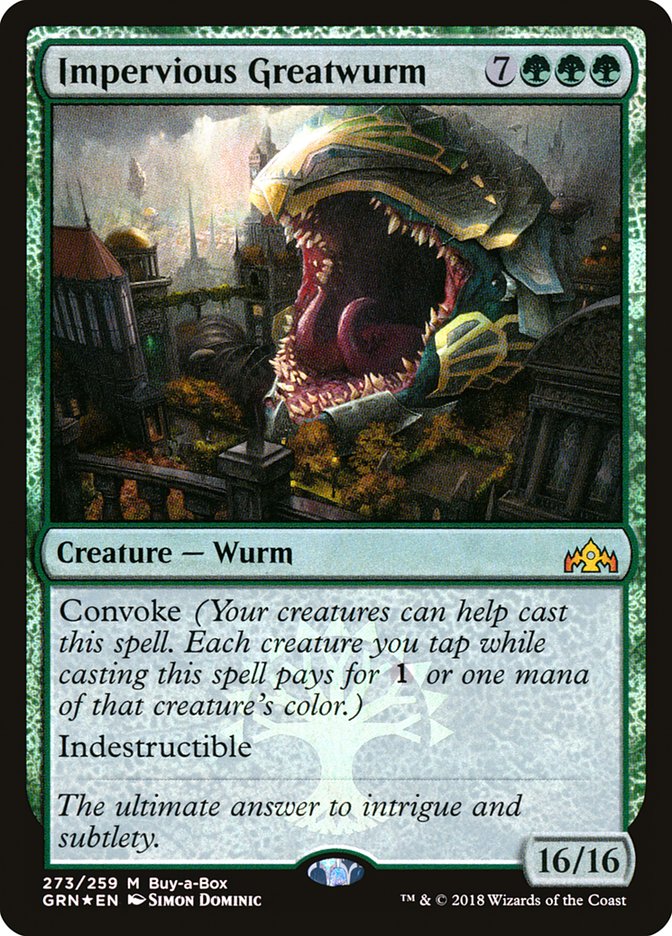 Magic the Gathering - Impervious Greatwurm Foil - Guilds of Ravnica