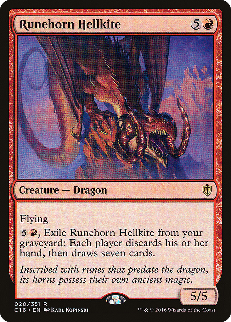 Magic: The Gathering - Runehorn Hellkite - Commander 2016