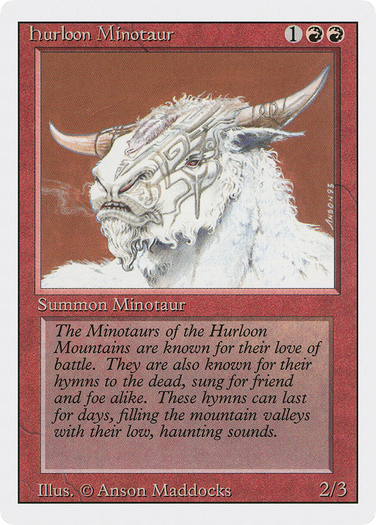 Magic: The Gathering - Hurloon Minotaur - Revised Edition