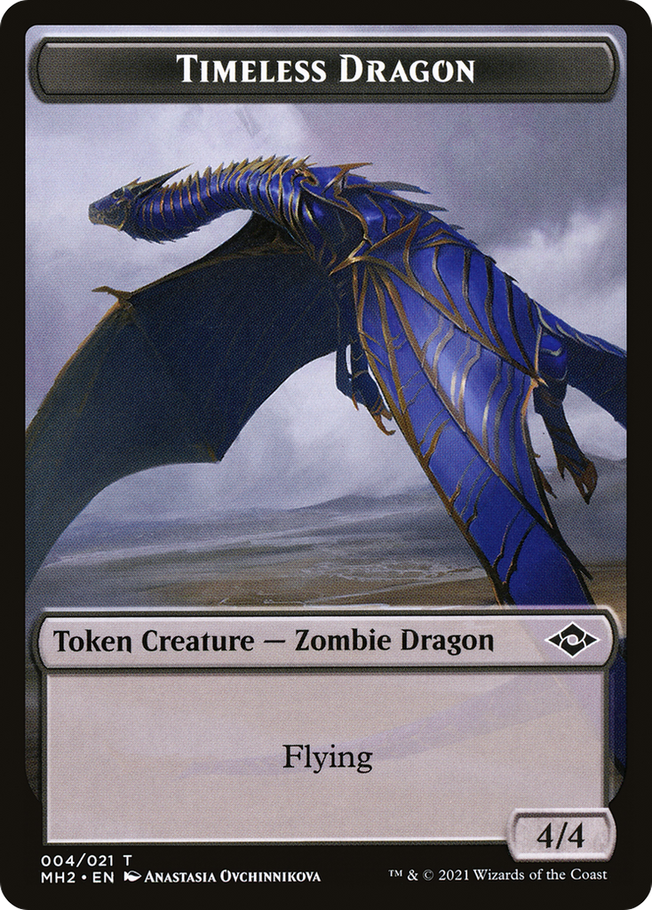 Magic: The Gathering - Timeless Dragon Token - Modern Horizons 2 Tokens