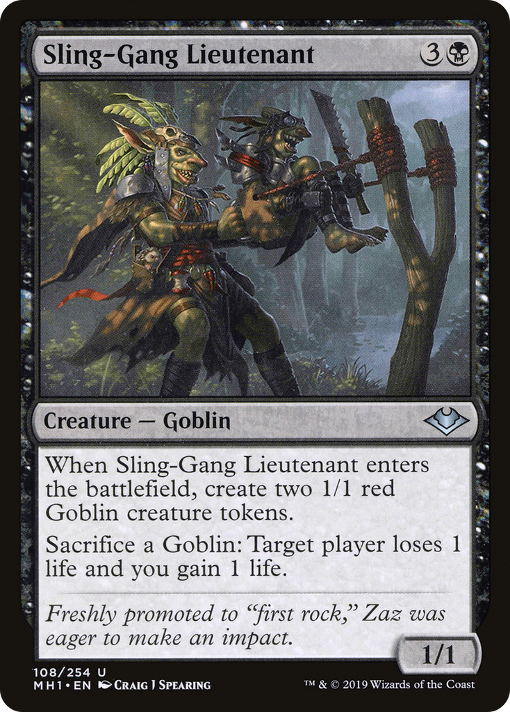 Magic: The Gathering - Sling-Gang Lieutenant Foil - Modern Horizons