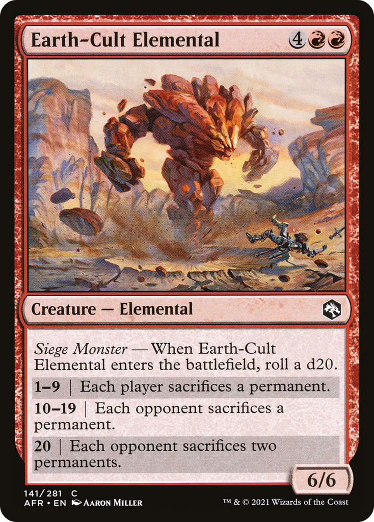 Magic: The Gathering - Earth-Cult Elemental Foil - Adventures in the Forgotten Realms