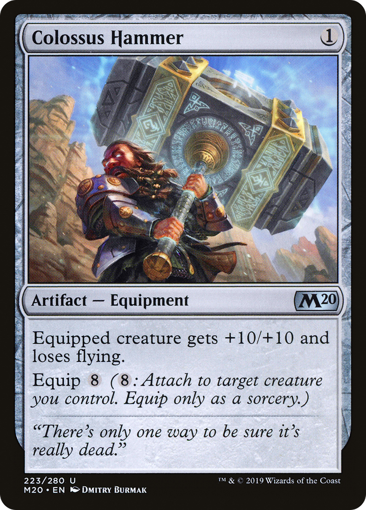 Magic: The Gathering - Colossus Hammer Foil - Core Set 2020