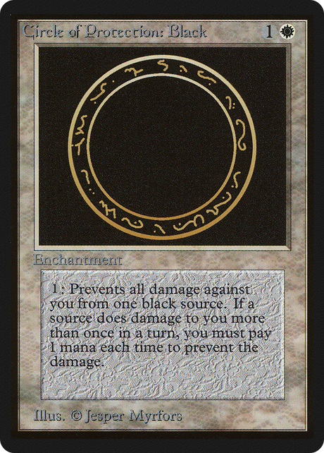 Magic: The Gathering - Circle of Protection: Black - Limited Edition Beta