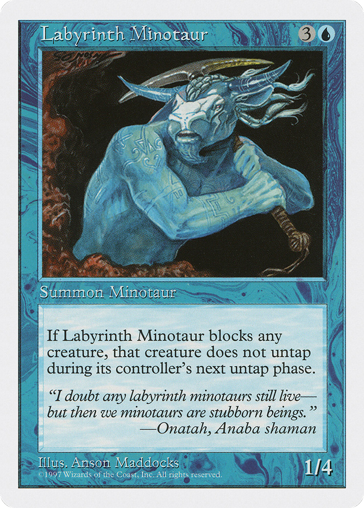 Magic: The Gathering - Labyrinth Minotaur - Fifth Edition