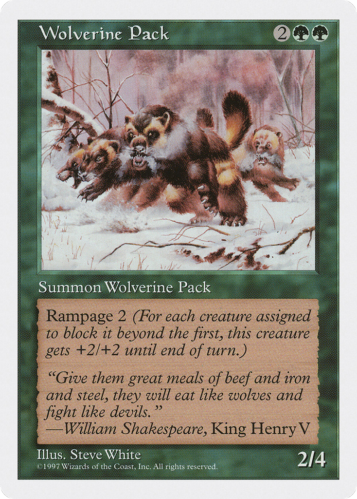 Magic: The Gathering - Wolverine Pack - Fifth Edition