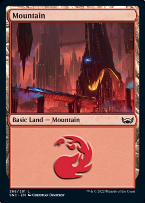 Magic the Gathering - Mountain #268 Foil - Streets of New Capenna