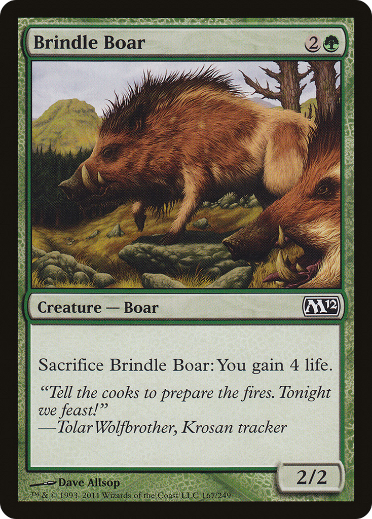 Magic: The Gathering - Brindle Boar - Magic 2012