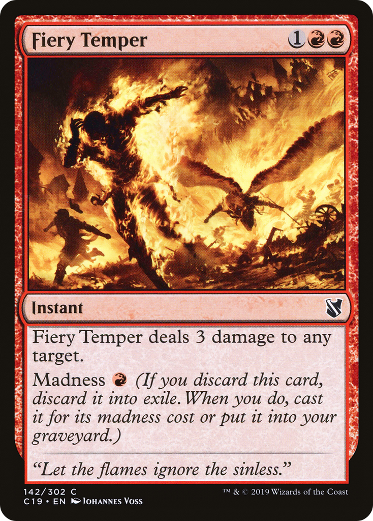 Magic: The Gathering - Fiery Temper - Commander 2019