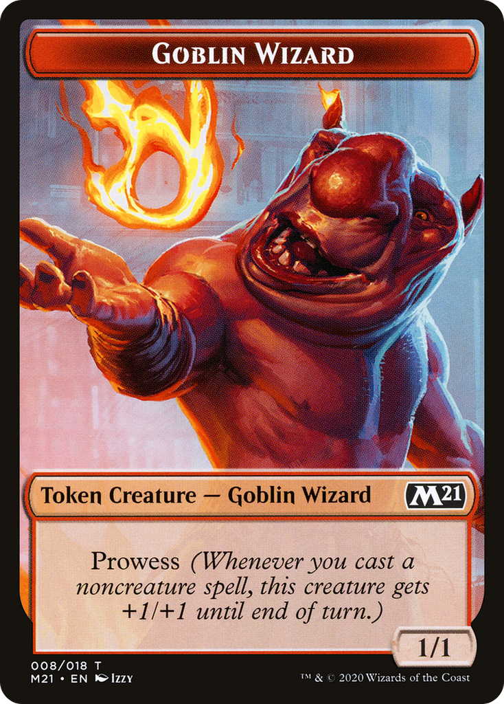 Magic: The Gathering - Goblin Wizard Token - Core Set 2021 Tokens