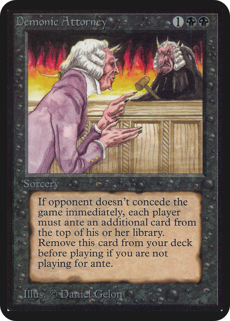 Magic: The Gathering - Demonic Attorney - Limited Edition Alpha