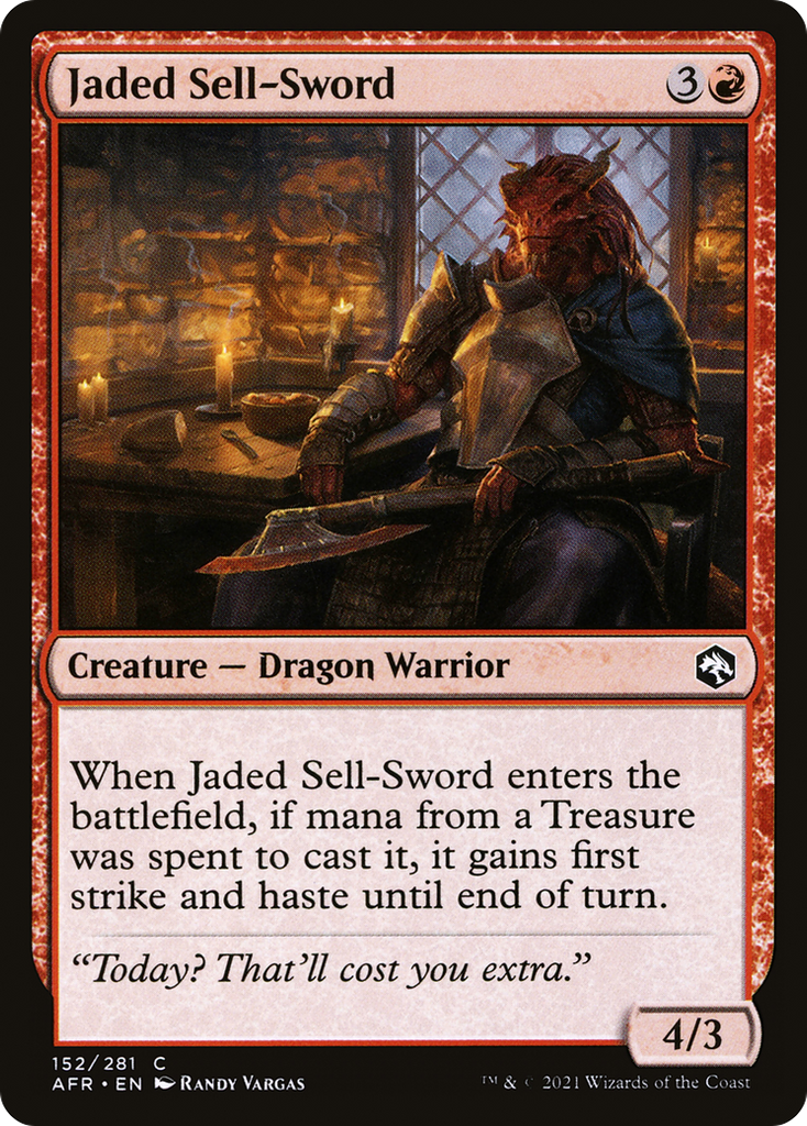 Magic: The Gathering - Jaded Sell-Sword - Adventures in the Forgotten Realms